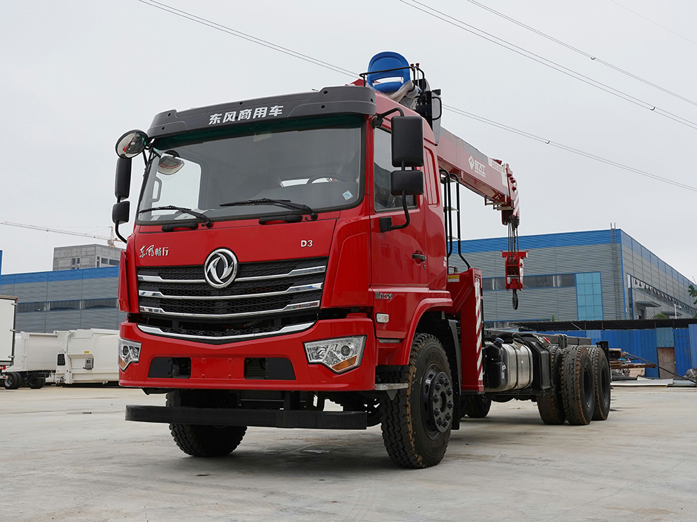 國六東風暢行D3后雙橋新飛工12噸四節(jié)直臂吊機隨車吊